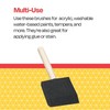 School Smart Wedge Foam Wood Handle Paint Brush, 2 Inches,