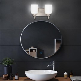 Overstock Cecilia 2 Light Vanity Lighting in Brushed Nickel Finish - Brushed Nickel