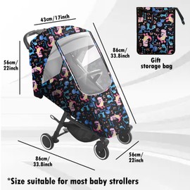 JYJLLM Universal rain Cover for Pushchair & pram - Waterproof, Durable Baby Stroller rain Cover for All Weather Protection, Essential pram Accessories for Your Little one，rain Cover for pram