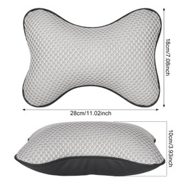Tolenre Car Headrest Soft Car Neck Pillow 28 x 20 cm Comfortable Car Seat Head Neck Support Cushion Breathable Car Cushion Leather Anti Fatigue Cushion Shock Absorption Car Accessories