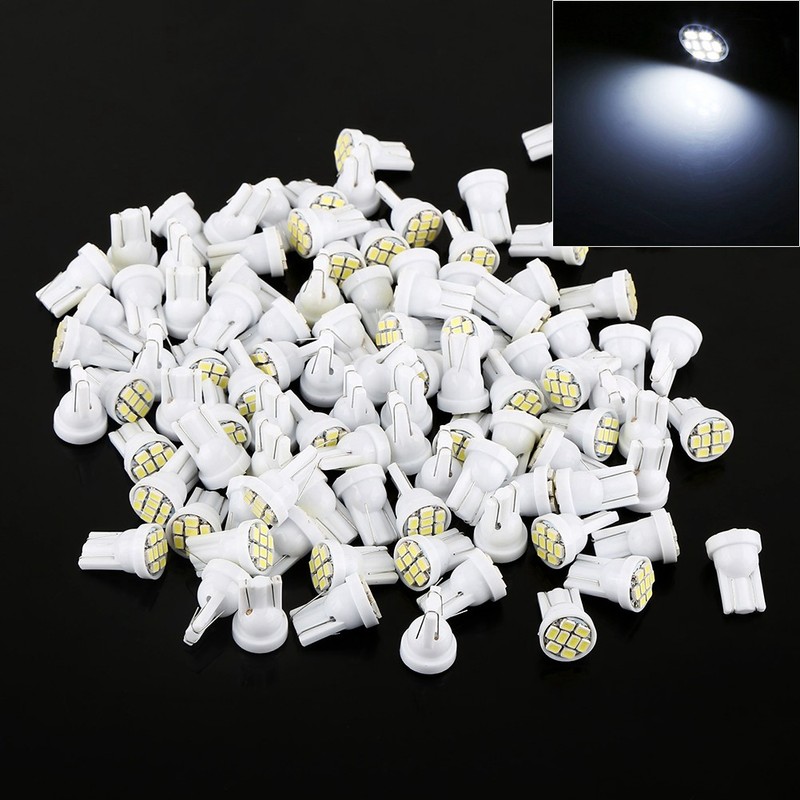 100 Pcs T10 8 SMD 1206 LED Car Interior Light
