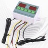 Dual Temperature Controller Waterproof Digital Thermostat with Data Storage for