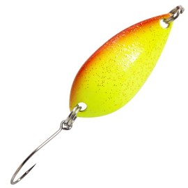 FTM Spoon Salza 3.2 g 3.2 cm – Trout Blinker, Colour: Yellow/Red with Glitter/Gold