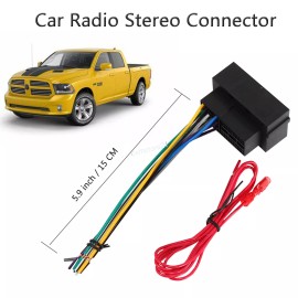 RED WOLF Car Stereo Radio Wire Harness Antenna Adapter For Dodge RAM 1500 2500 2013-2019