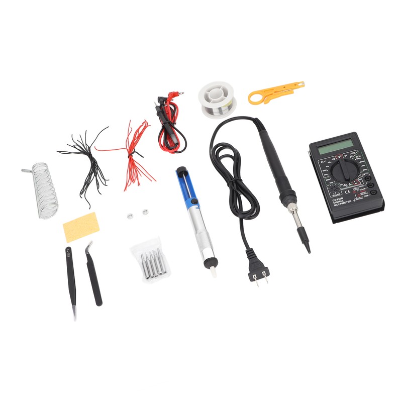 Soldering Iron Multimeter Kit 80W Digital Adjustable Temperature Electronics Welding