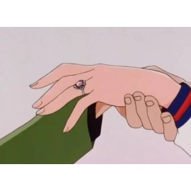Dtup Anillo De Compromiso De Sailor Moon Aniversario Plata S925