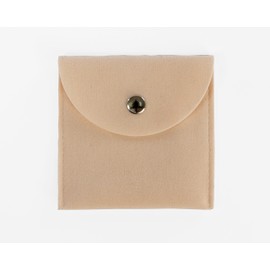 GELIMY 20PCS Velvet Jewelry Pouches with Botton Multi Color Velvet Jewelry Storage Bags Luxury Gift Bag for Candy Gift and Jewelry Packing 8x8CM (BEIGE)