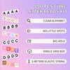 Sunrica 800Pcs Cube Number Beads and Heart Beads for Friendship