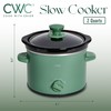 COOK WITH COLOR 2QT Mini Electric Round Slow Cooker -