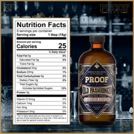 Proof Syrup - Old Fashioned Cocktail Mix - Made with Real Bitters & Cane Sugar - Maple Bacon - Fast, Easy, Delicious, Handcrafted Cocktail Syrup - 4oz