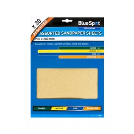 Blue Spot 19850 Assorted Sandpaper (30 Pieces)