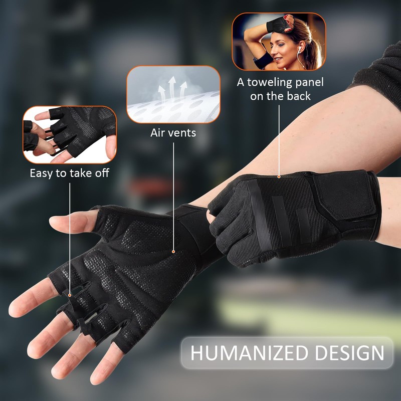 LEFAFA Workout Gloves for Men and Women, Weight Lifting Gloves