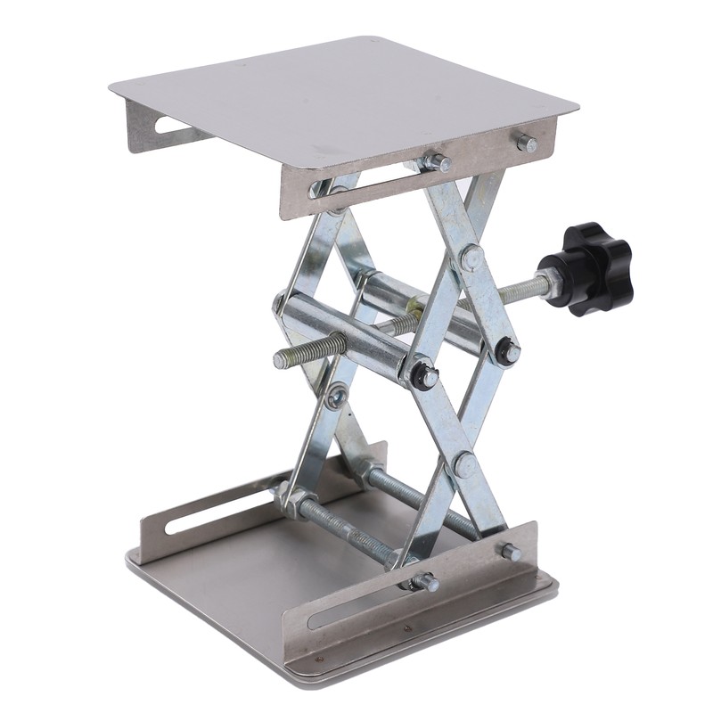 Small Stainless Steel Lifting Platform Manual Miniature Lift Stand Table