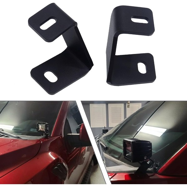 WeiSen Ditch Light Mounting Brackets Kit Front, A-Pillar Left ＆