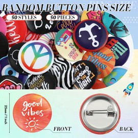 Kigeli 80's Buttons Pins 1 Inch/ 25 mm Retro Punk Button Pin Slogans Sayings Pinback Buttons for Backpacks Bags Hats Jeans(200 Pcs)