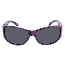 EDGEIWEAR Polarized Wrap Style Purple Camo Design Sunglasses for Women