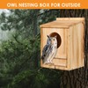 Barn Owl House,Owl Nesting Box for Outside, Wooden Screech Owls