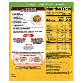 Tasty Bite Organic Vegetarian All Natural Indian Madras Lentils: Lentils, Red Beans, & Spices Simmered in a Creamy Tomato Sauce - 8 ct. (10 oz.)