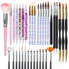Artdone 35pcs Nail Art Pens brushes,Nail Art Tool Set,Nail Dotting