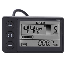 Electric Bicycle S866 LCD Display Meter 24V 36V 48V Control Panel with Waterproof Plug