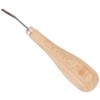 Rhombus Awl Steel Cone Punching Leather Tool Beech Handle Diamond