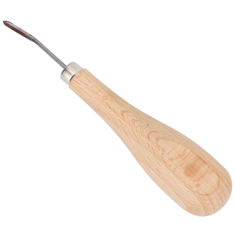 Rhombus Awl Steel Cone Punching Leather Tool Beech Handle Diamond