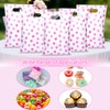 Cholemy 100 Pcs Pink Polka Dot Gift Bags with Handles