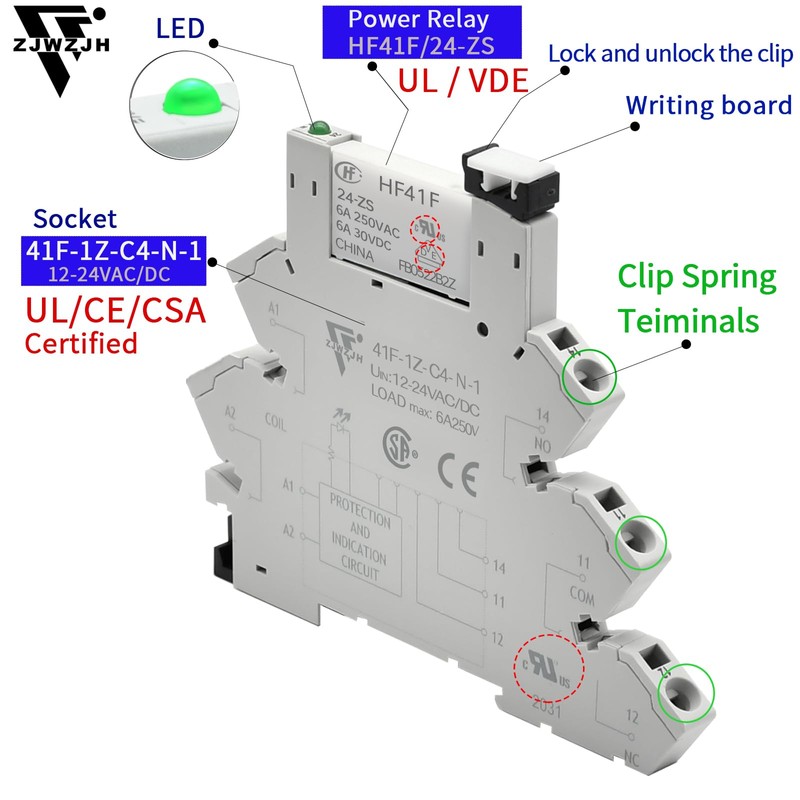 (3Pcs) Miniature Relay for PLC Controller 24V DC and 24V