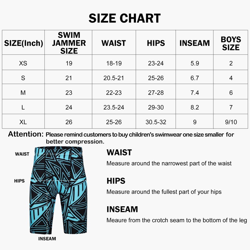 BELE ROY Boys' Swim Jammers Solid Competitive Swim Team Suit