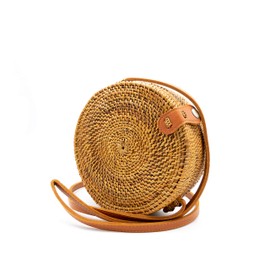 Mienloco Rattan Shoulder Bag / Basket Bag / Handbag - Multicolour -