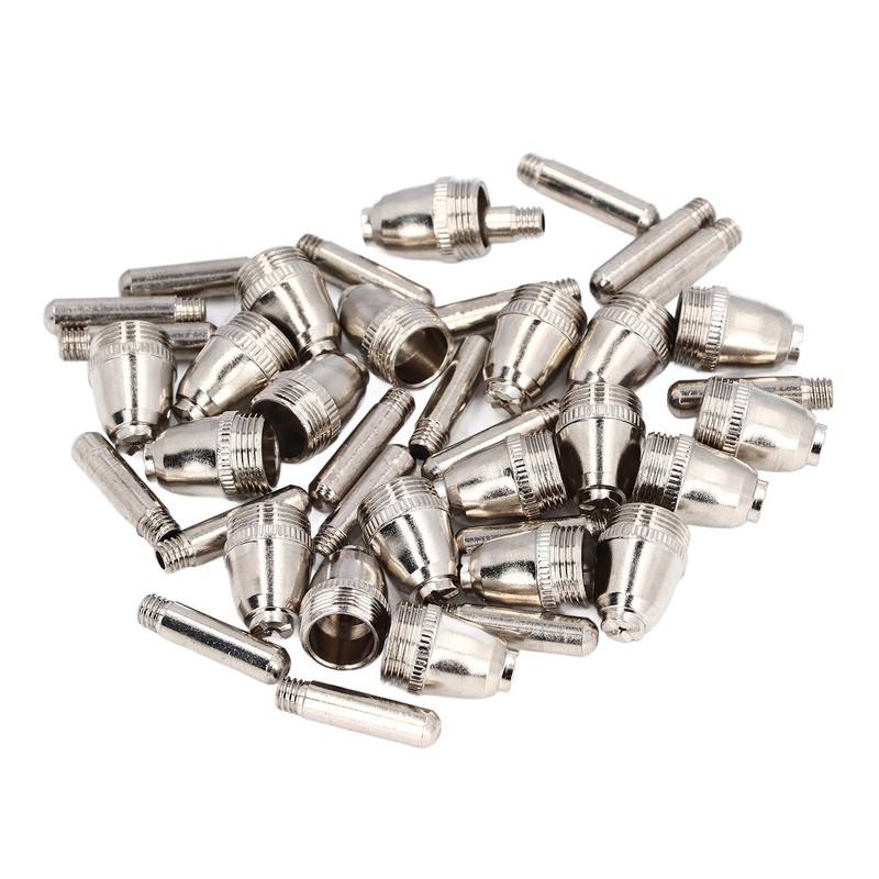54 Pieces Plasma Cutter Torch Parts Electrode Nozzle Set Ceramic