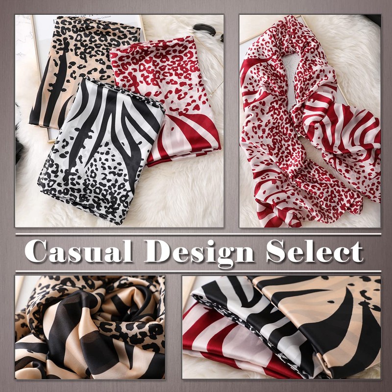 ONE LIMITATION SF003 Women's Scarf, Large, Leopard Pattern, Stylish, Stole