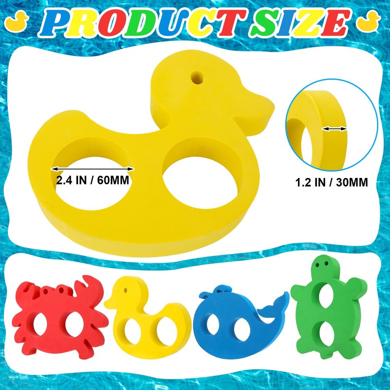 4 Pack EVA Pool Noodle Floating Connectors Animal Shaped Swimming