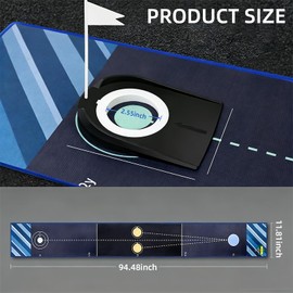 Golf Putting Green Indoor for Home, Party, Office, Golf Training Aid for Putting Practice with Golf Putting Mat and Removable Hole Cup, Non-Slip & Portable Putting Mat