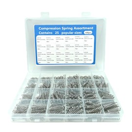 Compression Springs Assortment Kit, 390 Pieces, 24 Sizes, Stainless Steel Springs