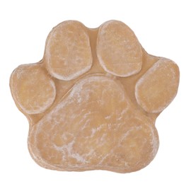Hapivida Paw Print Memorial Stone, Paw shape Dog Grave Marker, Resin Garden Stones Dog Grave Markers Tombstones for Garden Backyard Decor Loss of Dog Memorials Loss of Cat Gift(Yellow)