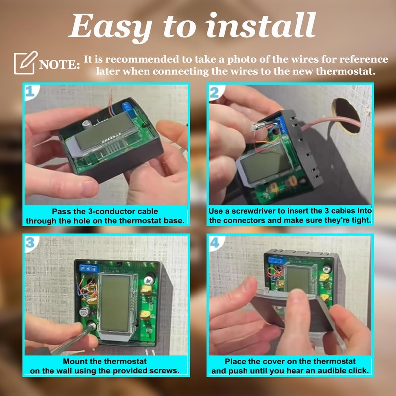 Ezbzyz 3316250.712 CT Single Zone Wall Thermostat - Digital Temperature