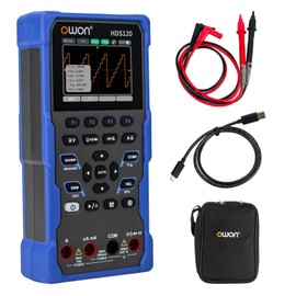 OWON HDS120 2-in-1 Multi-Function Oscilloscope Multimeter, 1MHz Bandwidth with 2.8" IPS Screen, 20000 Counts, 4 1/2 Digital Multimeter and 1 Channel Digital Oscilloscope