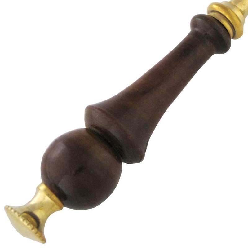 Antique Look 4" Magnifying Glass Brass & Wooden Handle