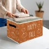EGBTL Hello Fall Pumpkin Storage Bins & Boxes with Handles,
