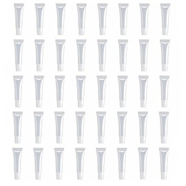 40Packs 15ML Empty Lip Gloss Tubes Clear Squeeze Lip Containers Refillable Soft Tubes Cosmetic Lip Containers for DIY Lip Gloss Balm & Travel Toiletries