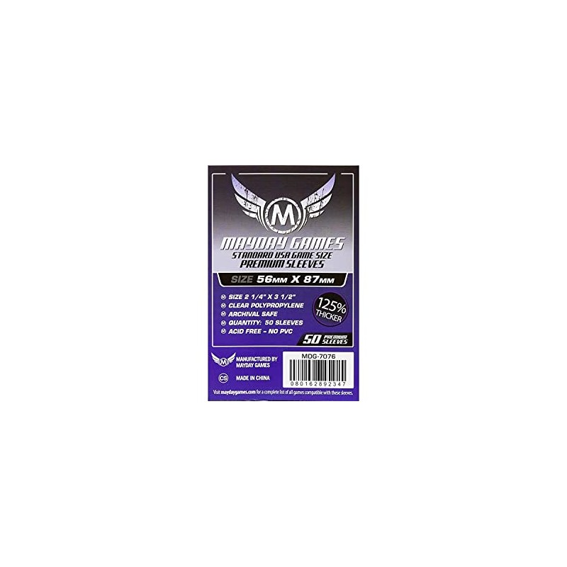 Mayday Games 7076 Usa Boared Game Sleeves,wood, Dark Purple