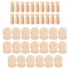 40Pcs Wooden Pegs Natural Unfinished Develop HandsOn Skills Wood Crafts