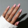 SXVME Uñas postizas acrílicas naturales con pegamento para mujer, uñas