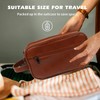 SYCARON Toiletry Bag for Men, Large Leather Shaving Kit Travel