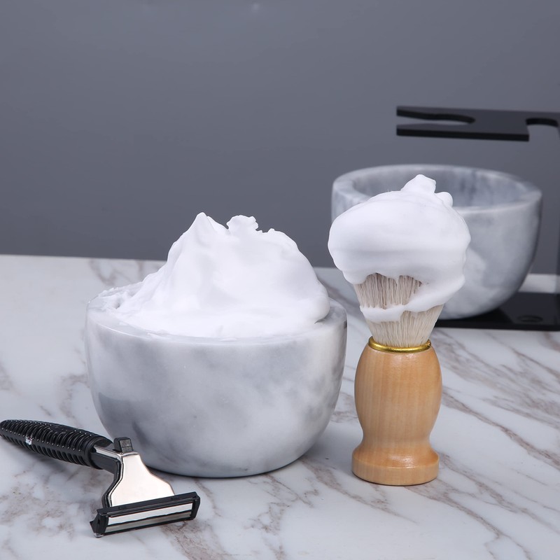 aisiming Marble Shaving Bowl for Shaving Soap & Cream, Shave