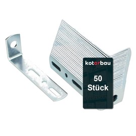 KOTARBAU Wall Mounting 75 x 25 x 15 mm Steel Tilt Protection Construction Angle Cabinet Fixing Furniture Connector Galvanised Wood Connector Mounting Angle (50)