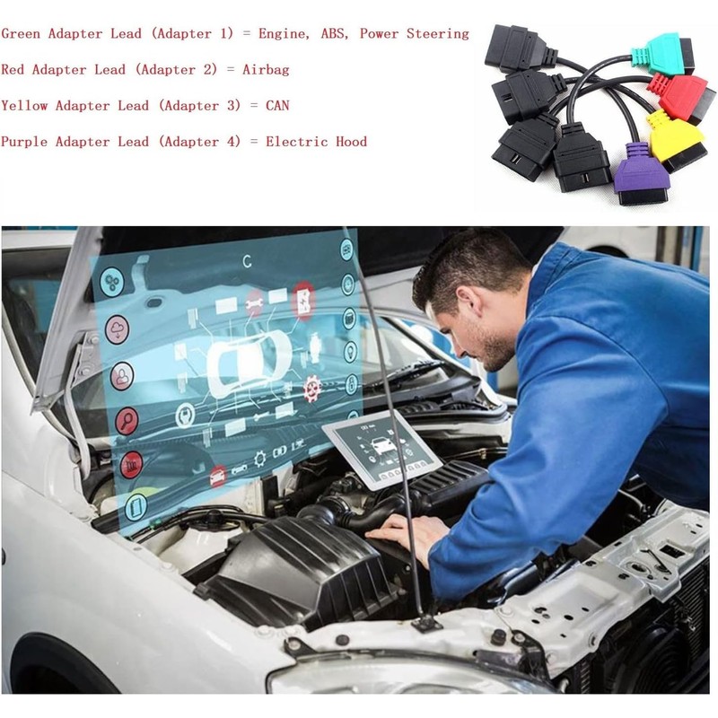 Alchiauto Fi-at ECUScan Multi Adapter Cable for Set for Diagnostic