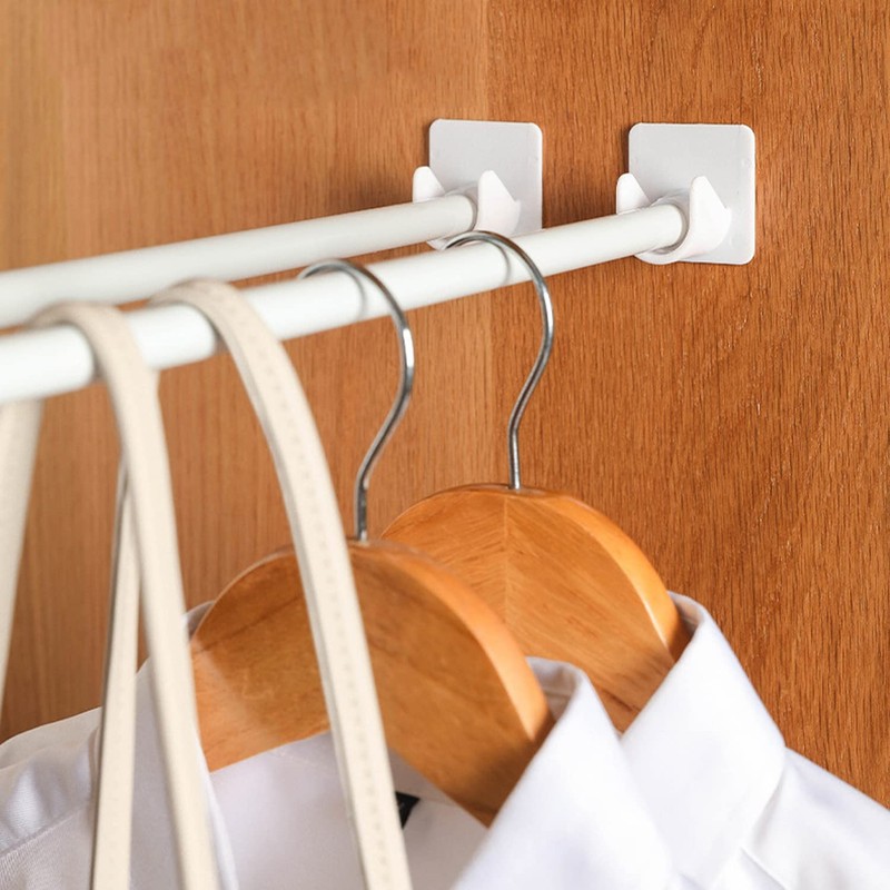 Resdenio Adhesive Shower Curtain Rod Holder - 2 Pack Curtain
