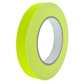 varivendo Neon Tape 19 mm x 25 m Fabric Tape Matt Fluorescent (Neon Yellow 19 mm x 25 m)